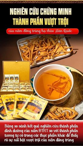 Nước đông trùng hạ thảo cao cấp Kanghwa Hàn Quốc hộp  60 gói