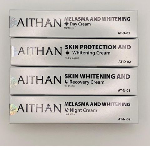 Bộ Kem Dưỡng Trắng Da AIThan - Giúp Xóa Nám, Làm Sáng Da, Set 4 Món, Chống Lão Hóa Từ Glabridin, Dành Cho Phụ Nữ 30+