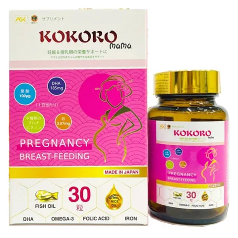 Viên uống Kokoro Mama - Vitamin bà bầu 30 viên Nhật