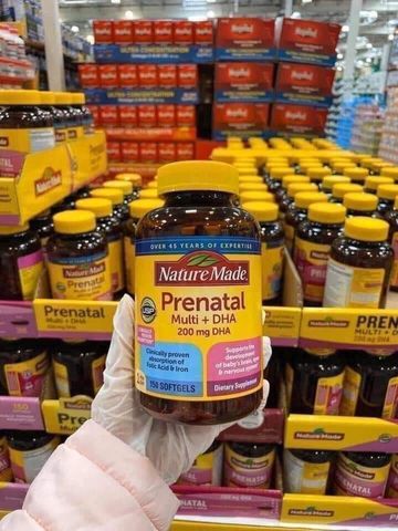 Vitamin Bầu Tổng Hợp + DHA Prenatal Nature Made 150 Viên - Dinh Dưỡng Cần Thiết Cho Mẹ Bầu và Thai Nhi Khỏe Mạnh