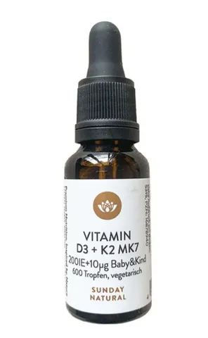 [Đức] Vitamin D3 K2 MK7 Sunday Natural 20ml (600 giọt) 100659