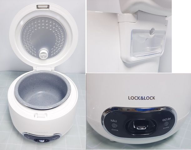 Nồi Cơm Điện Mini Lock&Lock EJR426 0.8L - Thiết Kế Thông Minh Dành Cho 1-2 Người, Chính Hãng, Tiết Kiệm Không Gian