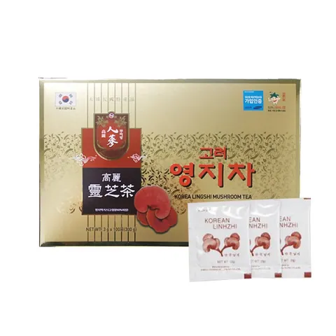 Trà nấm linh chi Buleebang Korea Lingshi Mushroom Tea hộp 100 gói