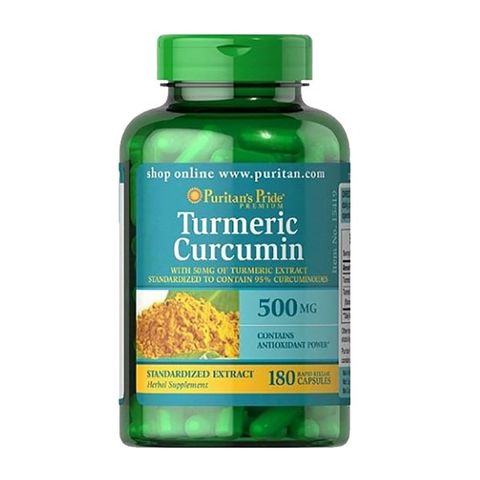 Tinh Nghệ Curcumin 500mg - Hỗ Trợ Giảm Đau Dạ Dày, Làm Đẹp Da, 180 Viên - Sản Phẩm Chính Hãng Mỹ