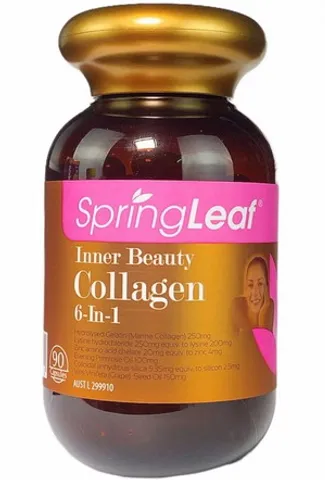 Viên uống Collagen 6 in 1 Spring leaf inner beauty 90 viên, Úc