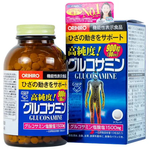 Viên Uống Glucosamine Orihiro Nhật Bản hỗ trợ xương khớp 900 Viên