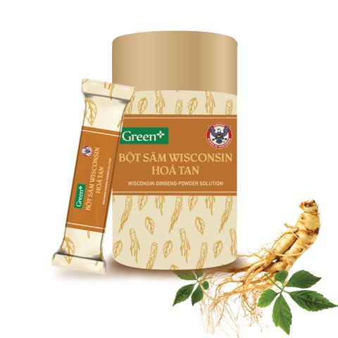 Bột Sâm Wisconsin Hòa Tan Greenplus - Hộp 30 Gói x 5g, Tăng Cường Sinh Lực, Hỗ Trợ Đề Kháng & Chống Mệt Mỏi