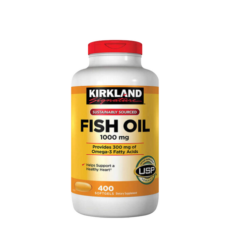 Viên dầu cá Kirkland Fish oil 1000mg 400 viên của Mỹ