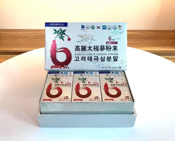 Bột Thiên Sâm Chính Phủ Premium 100g x 3 Hũ - Tăng Cường Sức Khỏe, Hỗ Trợ Tiêu Hóa, Giảm Căng Thẳng, Nguyên Chất Từ Hàn Quốc