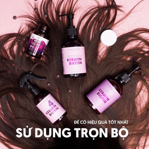 Dầu Xả Tóc Biotin & Keratin Siêu Mọc Tóc Milaganics 240ml