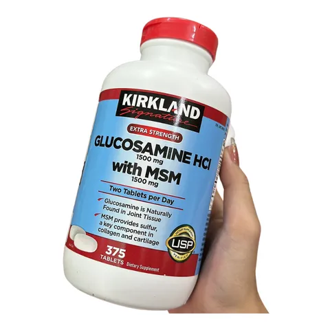 Viên uống bổ sung Glucosamine HCL with MSM Kirkland 375 viên
