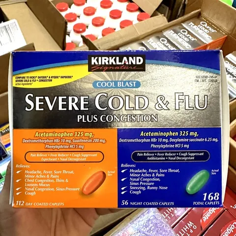 Viên Uống Giảm Cảm Cúm Ngày và Đêm Severe Cold & Flu, 168Viên