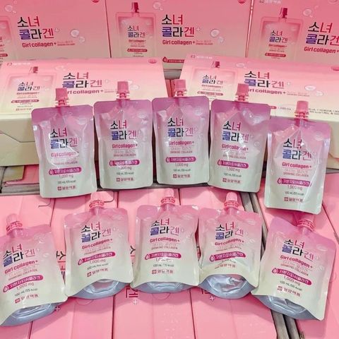 Nước Uống Collagen Girl Collagen+ Hàn Quốc Dạng Túi 100ml x 10 Túi - Giúp Đẹp Da, Trẻ Hóa, Chống Lão Hóa, Tăng Cường Độ Đàn Hồi