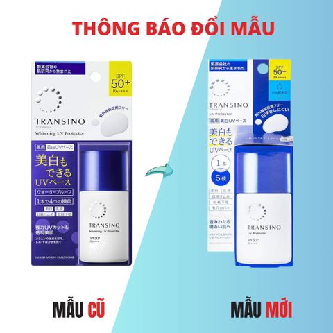Kem Chống Nắng Transino UV Protector SPF50+/PA++++ 30mL - Dưỡng trắng, chống nắng, kem lót trang điểm đa chức năng Nhật Bản