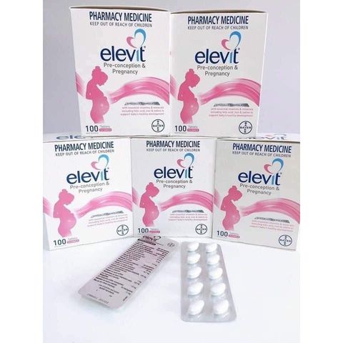 Viên uống Elevit bổ sung vitamin cho bà bầu (Hộp 100 viên)