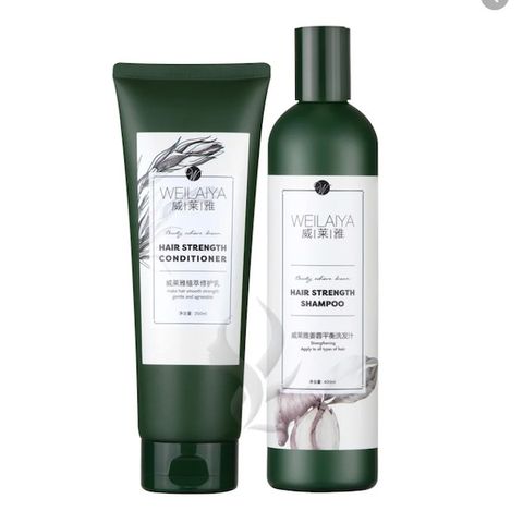 Bộ Dầu Gội và Xả Gừng Hà Thủ Ô Weilaiya 400ml + 250ml - Giúp Chống Rụng Tóc, Ngăn Gàu, Tóc Khỏe Mạnh Tự Nhiên
