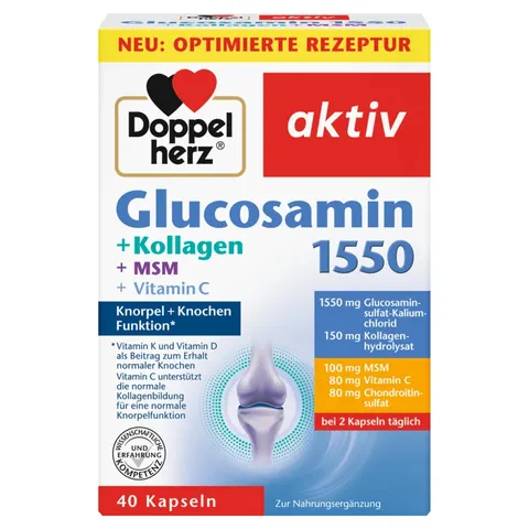 Viên Uống Bổ Xương Khớp Doppelherz Glucosamin 1550 Kollagen, 40 Viên