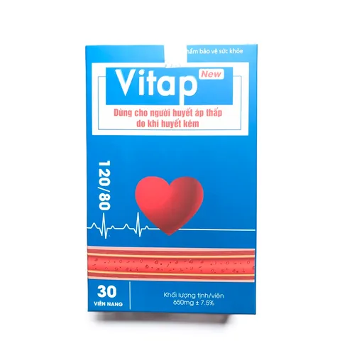 Viên uống hỗ trợ người huyết áp thấp, khí huyết kém Vitap New