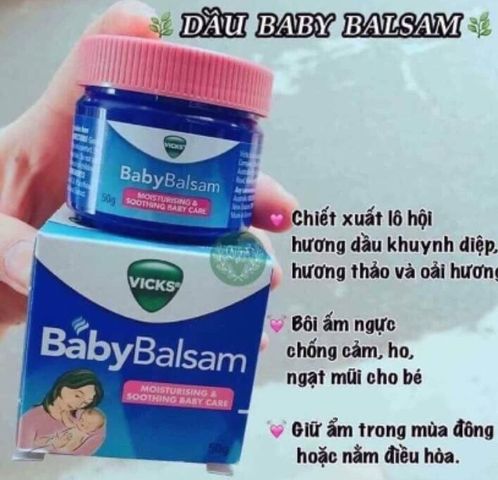 Kem bôi ấm ngực Vicks Baby Balsam hũ 50g
