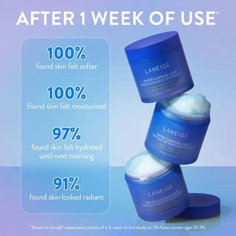 Mặt Nạ Ngủ Laneige Water Sleeping Mask Ex 70ml - Dưỡng Ẩm Tối Ưu, Làm Sáng Da, Công Nghệ Sleeping Micro Biome™