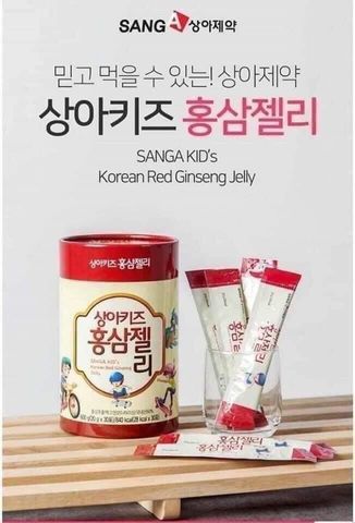 Thạch Hồng Sâm Sanga Kid Korean Red Ginseng Jelly 30 gói x 20g