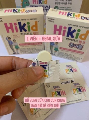 Sữa Hikid dạng viên kẹo cho trẻ từ 1-12 tuổi <Hàng nội địa>