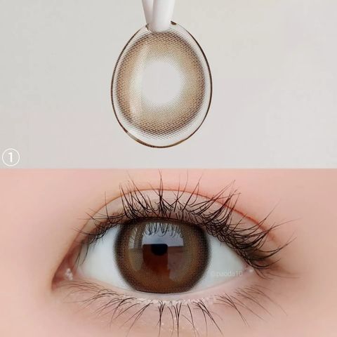 Kính áp tròng Eyesm Ocher Brown - Lens Nâu Tự Nhiên An Toàn Cho Mắt - Thời Gian Sử Dụng 720 Giờ - Xuất Xứ Hàn Quốc