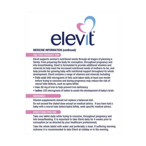 Viên uống Elevit dành cho bà bầu 100 viên của Úc