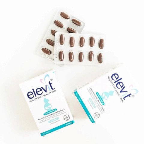 Viên uống cho phụ nữ sau sinh cho con bú Elevit Bayer Úc 60v