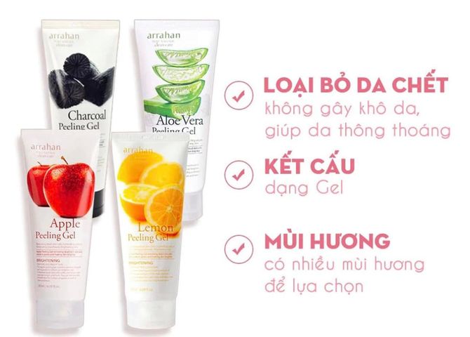 Gel Tẩy Da Chết Arrahan Hàn Quốc 180ml - Dưỡng Sáng Da, Làm Mịn Bằng Chiết Xuất Tự Nhiên, Phù Hợp Mọi Làn Da