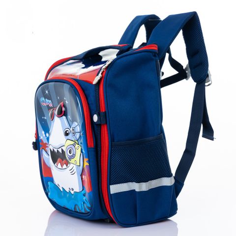 Balo chống gù hình cá shark màu xanh dương đậm TT LIFE 115-11