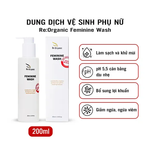 Dung dịch vệ sinh phụ nữ Re:Organic Feminine Wash 200ml
