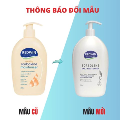 Kem Dưỡng Ẩm Redwin Sorbolene 550mL - Chăm Sóc Da Khô, Nhạy Cảm Với Vitamin E, Hàng Nhập Khẩu Úc