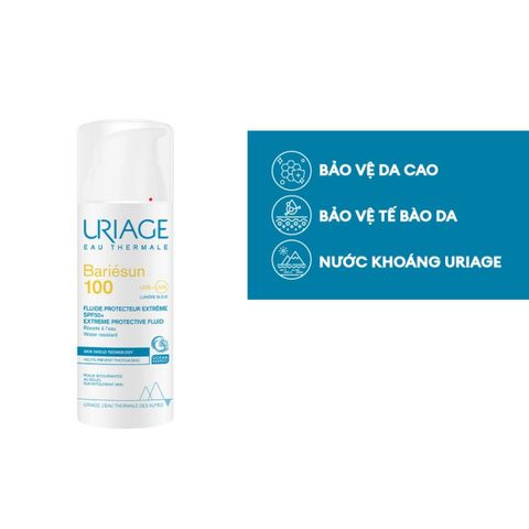 Kem Chống Nắng Uriage Bariesun 100 Extreme SPF50+ 50mL - Bảo Vệ Da Khỏi UVA UVB, Chống Nước, Dành Cho Tất Cả Loại Da