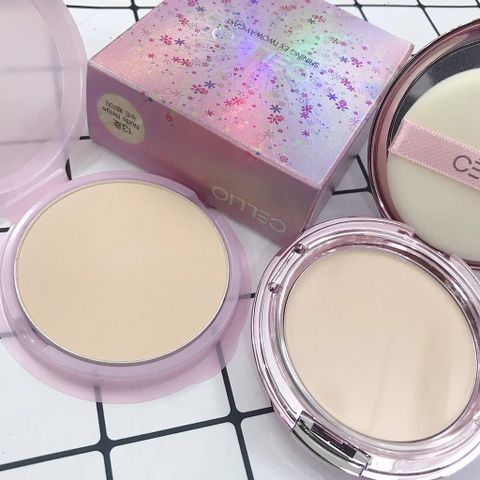Phấn Phủ Cellio Shining Ex Two Way Cake 12g - Lớp Nền Tự Nhiên, Kiểm Soát Dầu, Che Khuyết Điểm - Mỹ Phẩm Hàn Quốc Cao Cấp