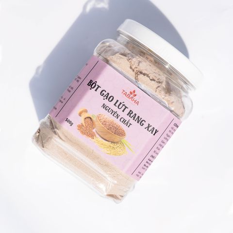 Bột Gạo Lứt Rang Xay Nguyên Chất TABAHA 500g - Hỗ Trợ Giảm Cân, Đẹp Da, Tốt Cho Tim Mạch và Tiêu Hóa