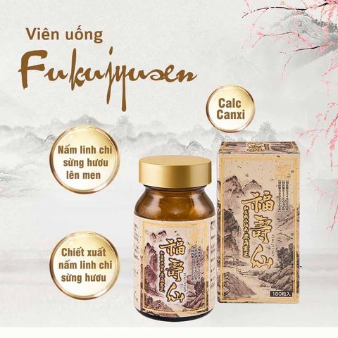 Viên uống Fukujyusen hỗ trợ điều trị Ung thư - Nấm linh chi sừng hươu & Beta-Glucan tăng cường miễn dịch, sức khỏe tuyệt vời