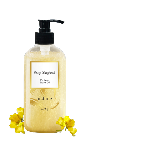 Gel Tắm Cao Cấp Mine Stay Magical 500g - Hương Nước Hoa Quyến Rũ, Dưỡng Sạch Sâu và Giúp Da Trắng Sáng Từ Niacinamide