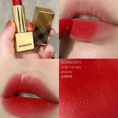 (106) Son Burberry matte the red  mini lì siêu mịn mượt Anh Quốc