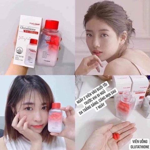 Viên uống trắng da Glutathione Ever Collagen Hàn Quốc lọ 72 viên