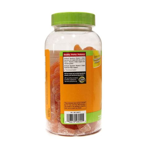 Kẹo Dẻo Bổ Sung Vitamin C Kirkland 250mg - 180 Viên, Giúp Tăng Cường Miễn Dịch và Collagen, Hương Vị Tự Nhiên, Dành Cho Người Lớn