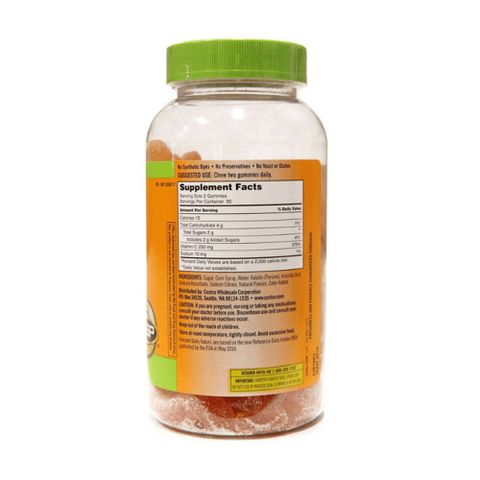 Kẹo Dẻo Bổ Sung Vitamin C Kirkland 250mg - 180 Viên, Giúp Tăng Cường Miễn Dịch và Collagen, Hương Vị Tự Nhiên, Dành Cho Người Lớn