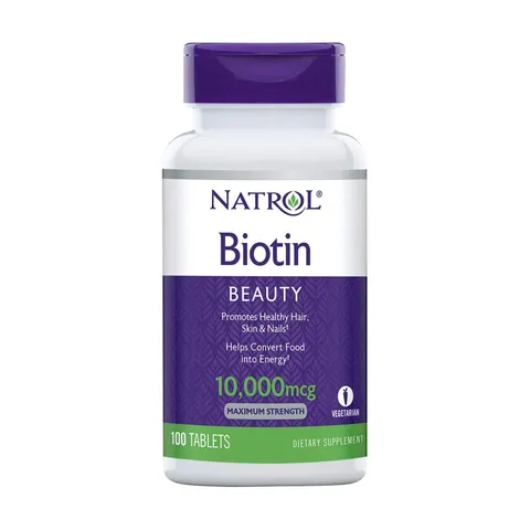 Viên uống mọc tóc Natrol Biotin 10.000mcg của Mỹ