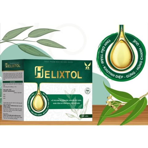 Helixtol - Viên ho tinh dầu, hỗ trợ giảm ho, đau họng (H/100 viên)