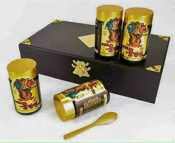 Cao Hồng Sâm Hàn Quốc Kanghwa Hộp Gỗ 250g x 4 Lọ - Thực Phẩm Bảo Vệ Sức Khỏe, Tăng Cường Đề Kháng, Giảm Căng Thẳng