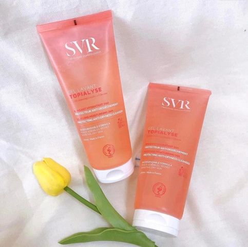 Sữa Rửa Mặt SVR Topialyse Gel Lavant Hồng - Dịu Nhẹ Đối Với Mọi Loại Da, Kiềm Dầu, Phục Hồi Độ Ẩm, Sản Phẩm Pháp 200ml