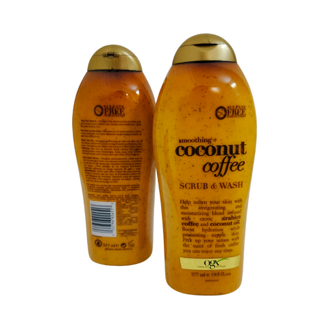 Sữa tắm tẩy tế bào OGX Smoothing Coconut Coffee Scrub & Wash