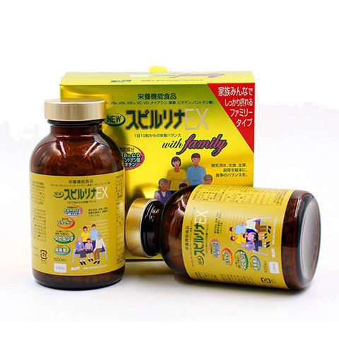 Tảo Xoắn Vàng Spirulina EX Family Nhật Bản - Viên Uống Bổ Sung Dinh Dưỡng, Tăng Cường Sức Khỏe, Làm Đẹp Da, Dinh Dưỡng Thiết Yếu 50 Loại