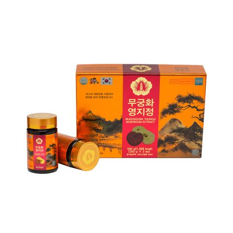 Cao Linh Chi Mugunghwa Premium - Hộp 2 Lọ 250g, Thanh Lọc Cơ Thể, Hỗ Trợ Giải Độc Gan, Ngăn Ngừa Khối U, Dinh Dưỡng Cao