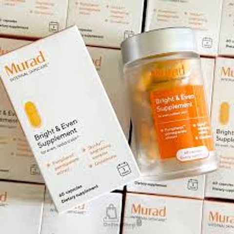 Viên Uống Chống Nắng Murad Bright & Even Supplement 60 Viên - Bảo Vệ Da, Giúp Làm Sáng Da và Chống Nắng Từ Bên Trong